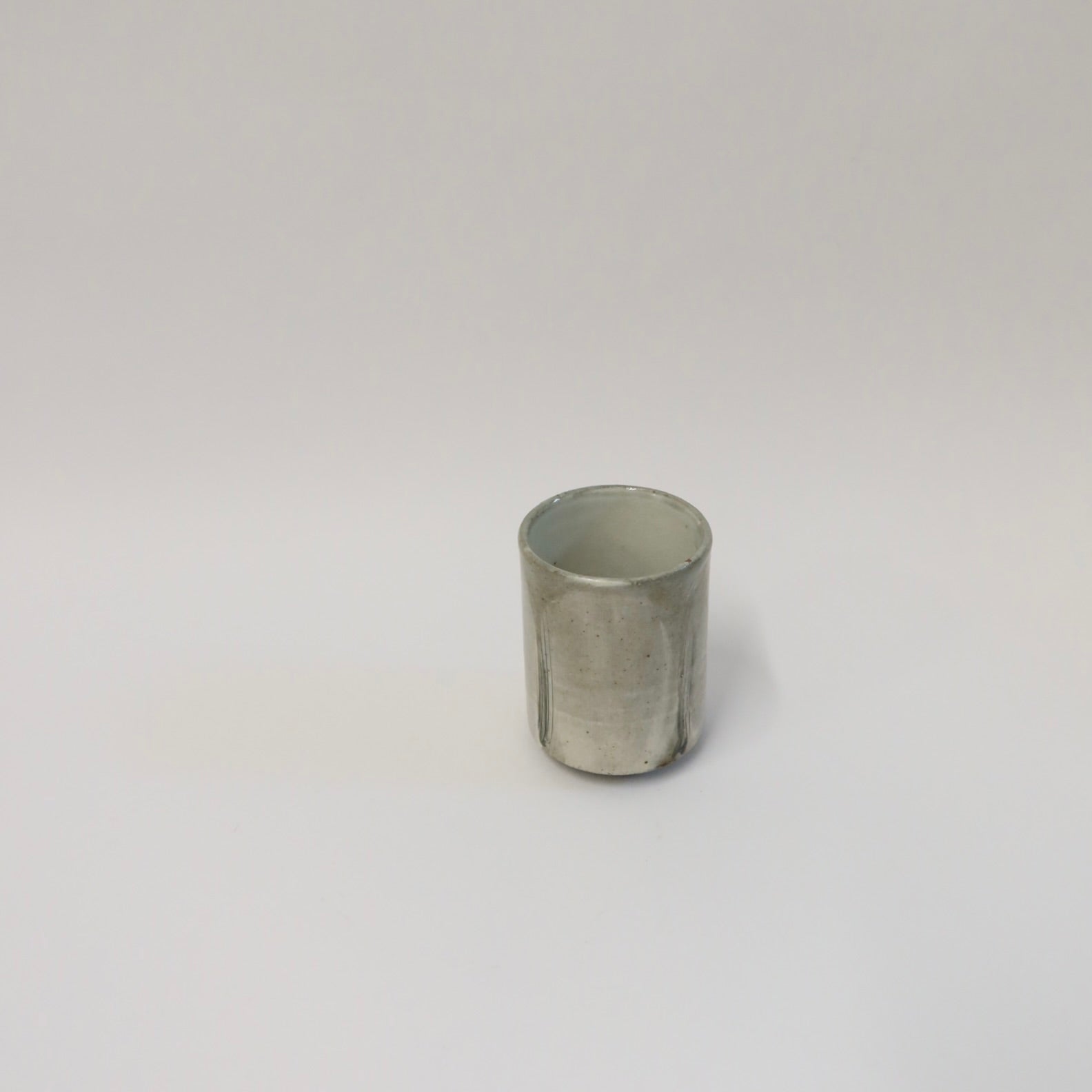 Korean Buncheong Ceramic Cup, Open Field Scenery