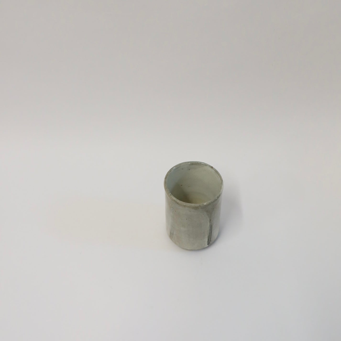 Korean Buncheong Ceramic Cup, Open Field Scenery
