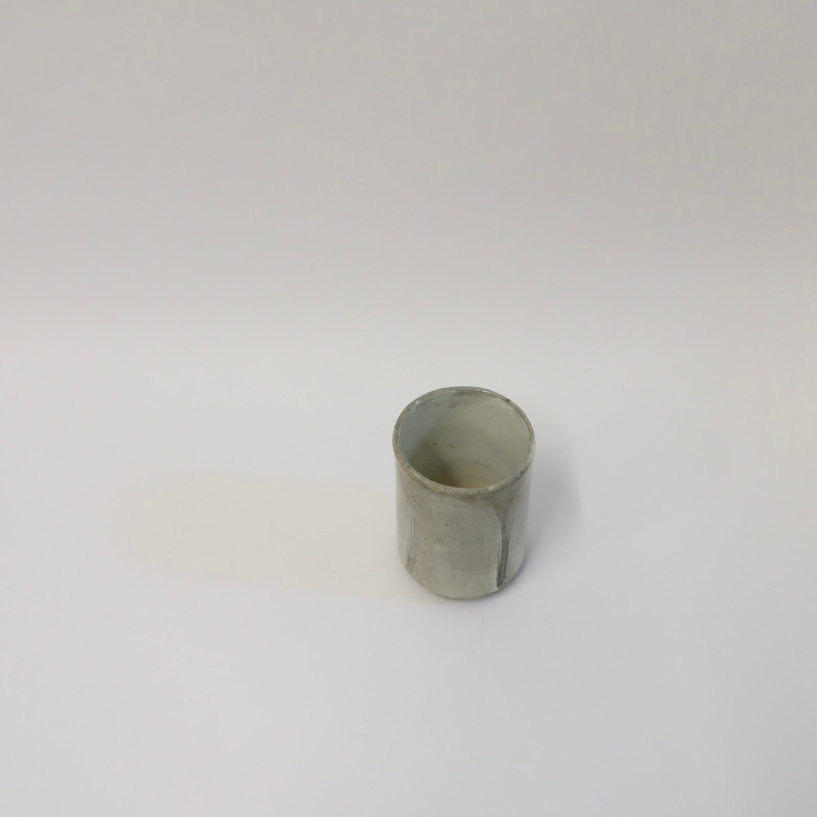 Korean Buncheong Ceramic Cup, Open Field Scenery