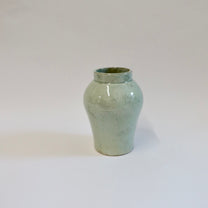 Korean Celadon Long Hangari Vase, H 5"