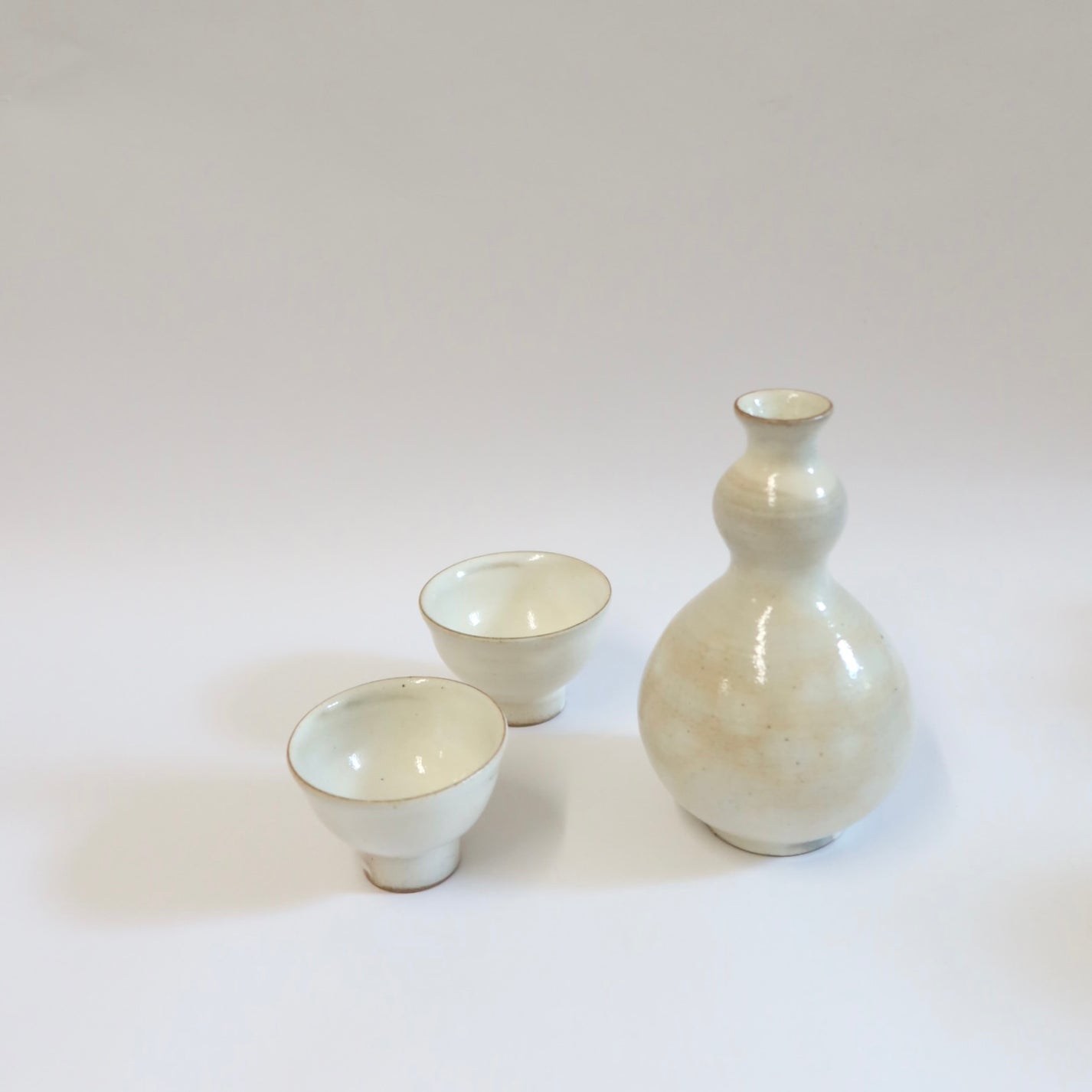 Korean Buncheong Hori Gourd Bottle