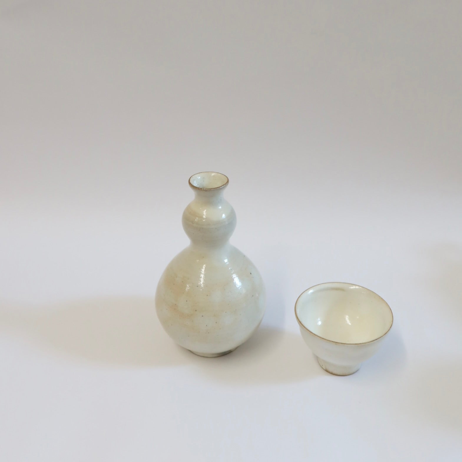 Korean Buncheong Hori Gourd Bottle