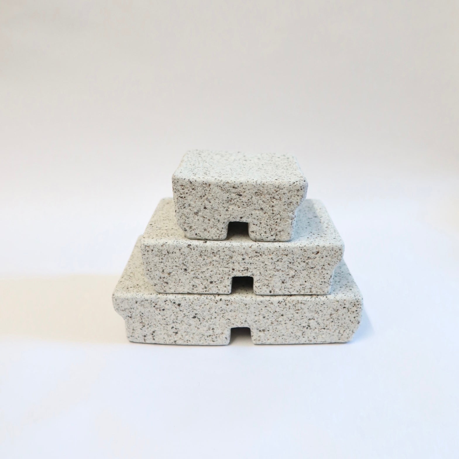 Korean Ceramic Stackable High-Footed Plate, 3 Sizes