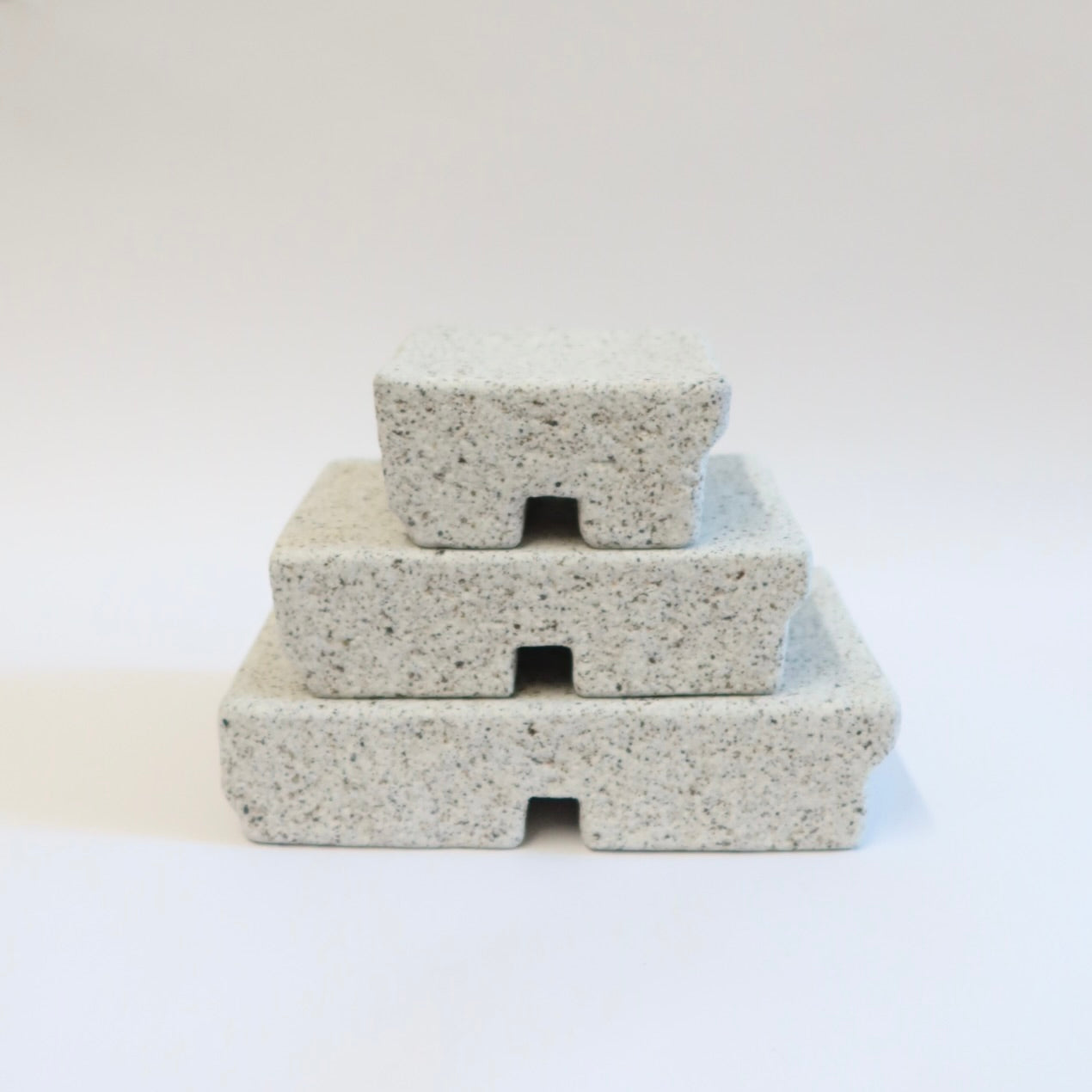 Korean Ceramic Stackable High-Footed Plate, 3 Sizes