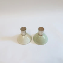Korean Buncheong Ceramic Silver-Footed Cup Set