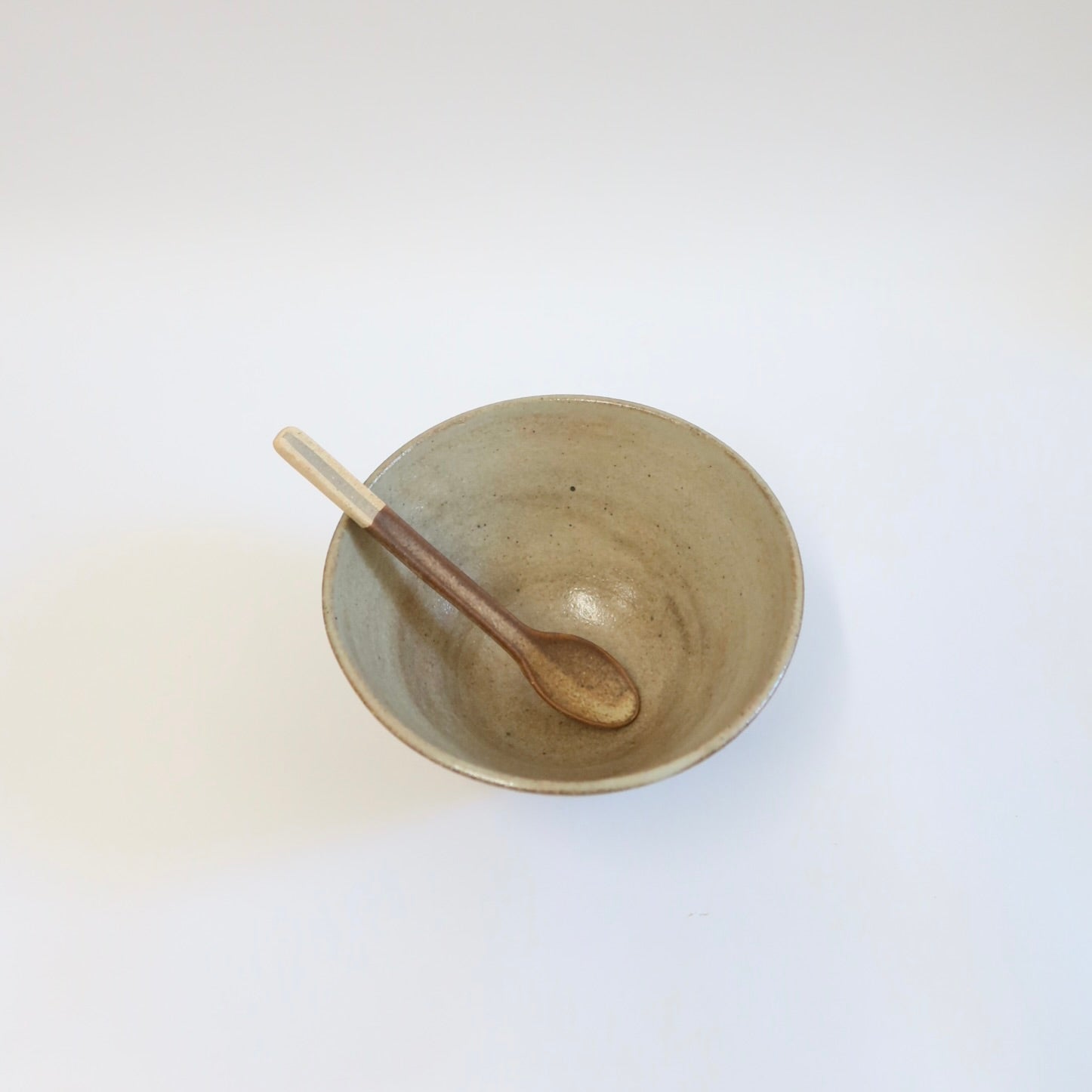 Japanese Shigaraki Ceramic Bowl in Beige