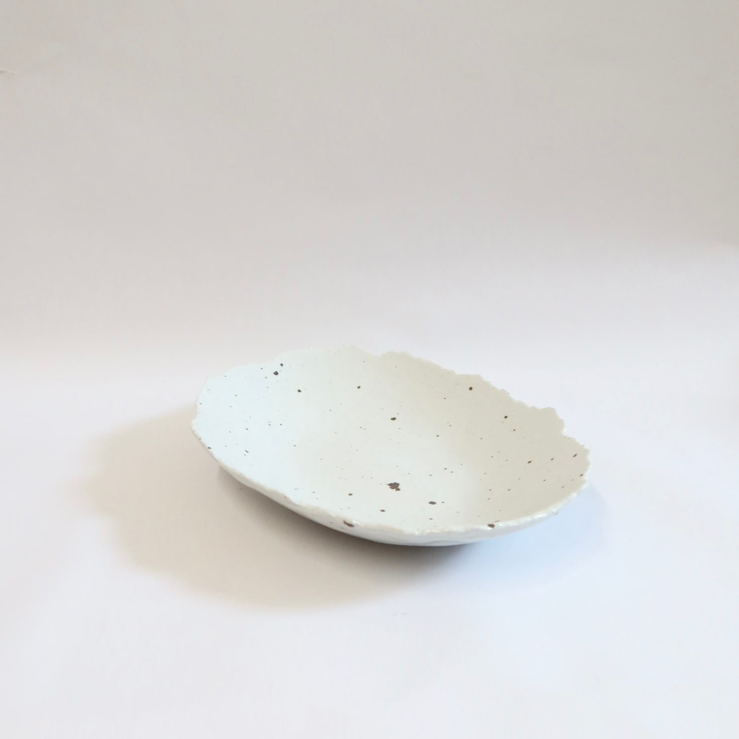 Korean Ceramic Shallow Speckled Bowl