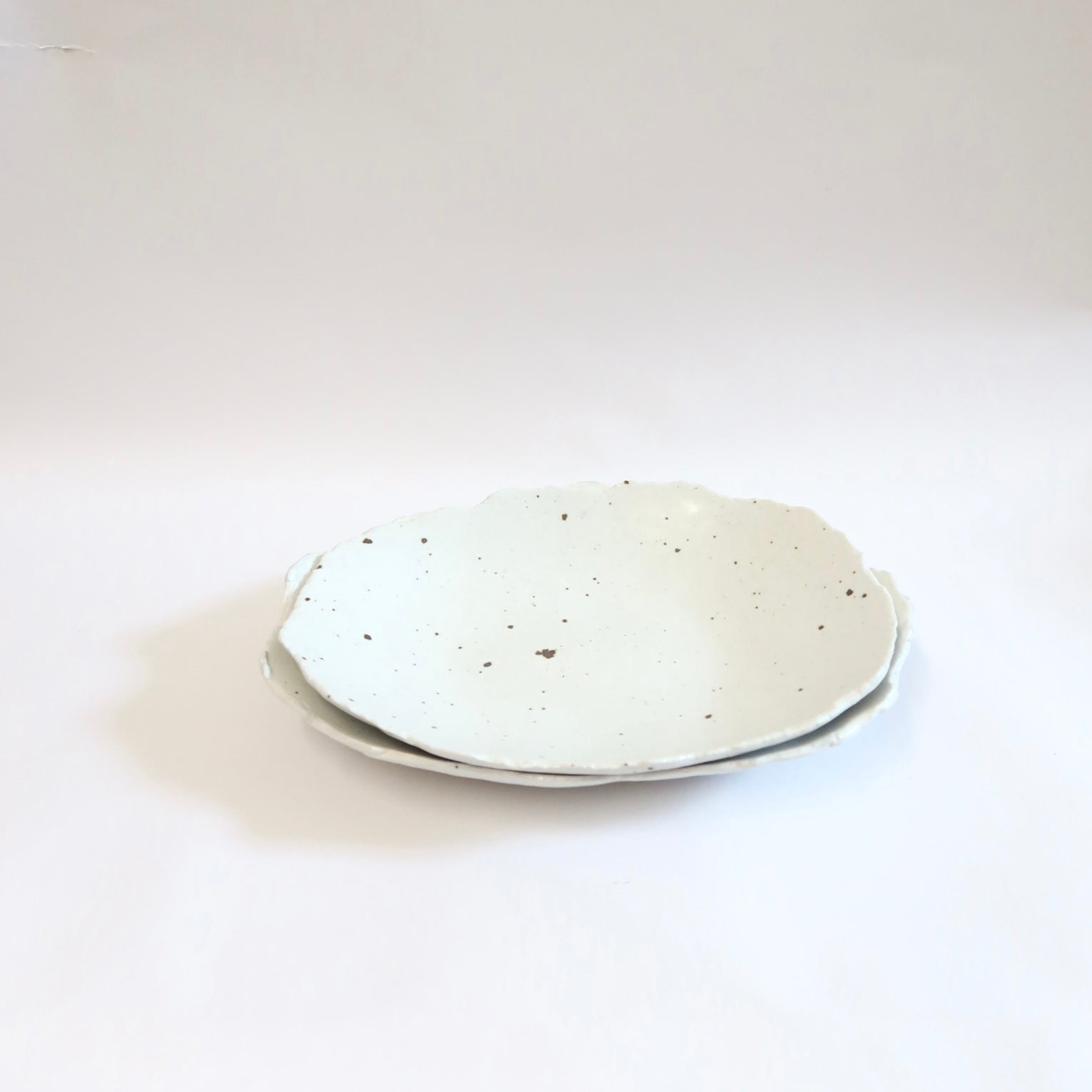 Korean Ceramic Shallow Speckled Bowl