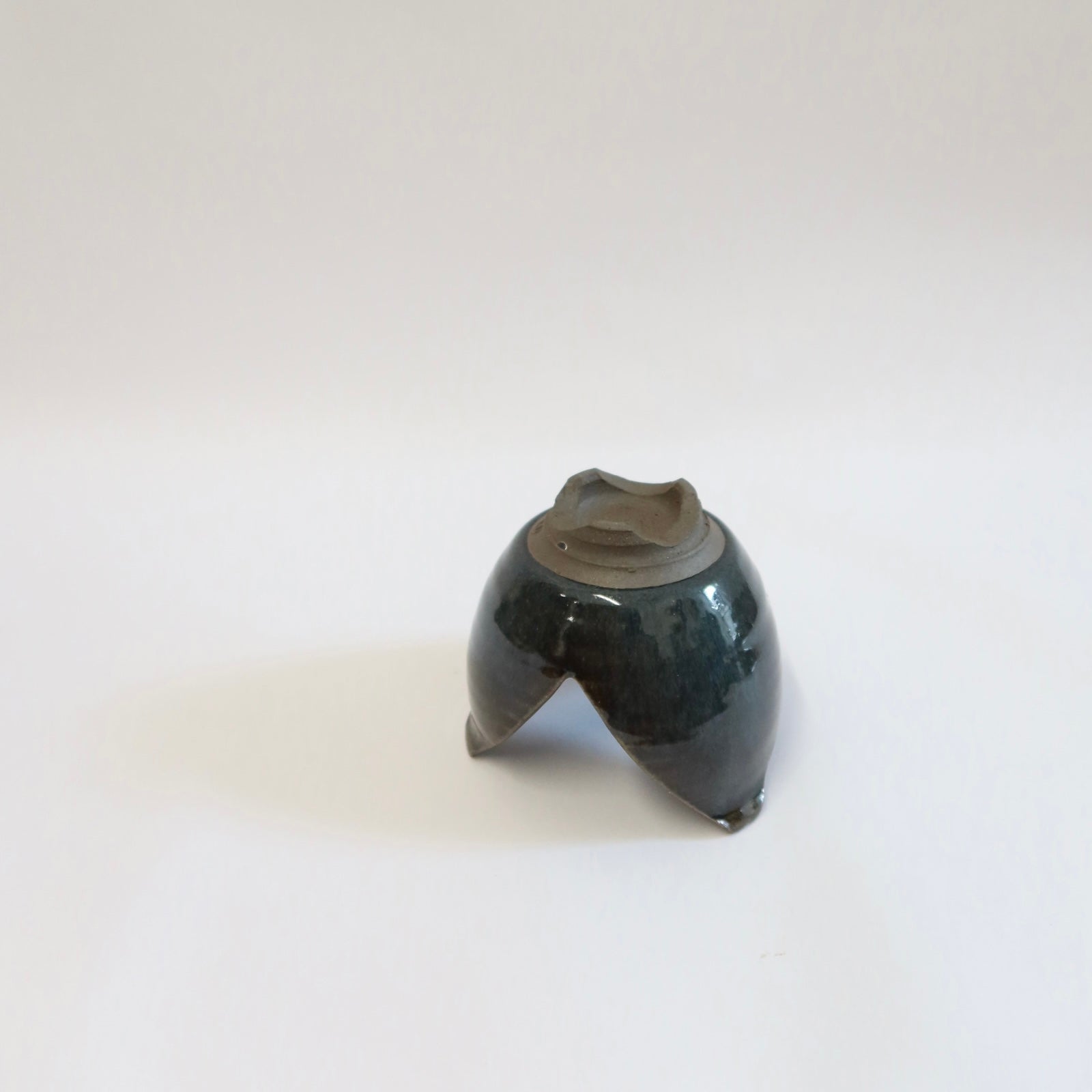 Japanese Shigaraki Bowl in the Shape of Cracked Japanese Pepper