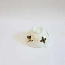 Korean Wood-Fired Porcelain Spouted Matcha Bowl with Bird Motif