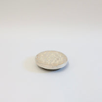 Korean Silver-Coated Chrysanthemum Ceramic Round Plate