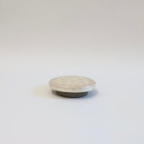 Korean Silver-Coated Chrysanthemum Ceramic Round Plate