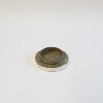 Korean Silver-Coated Chrysanthemum Ceramic Round Plate