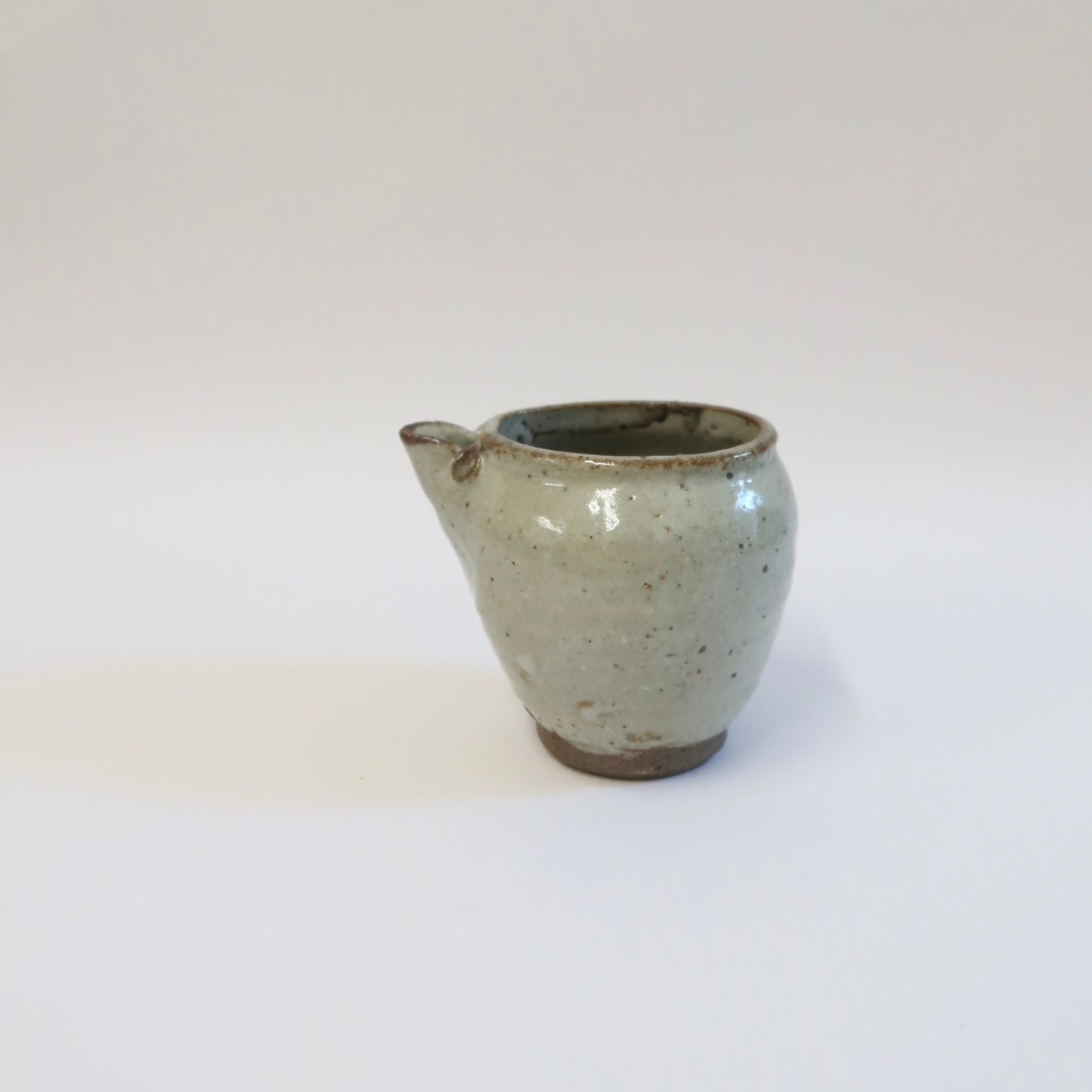 Japanese Ash-Glazed Kataguchi Pouring Vessel