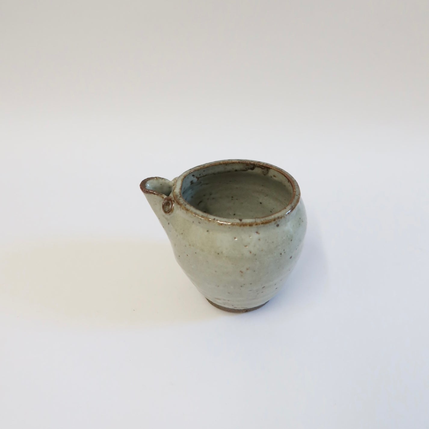 Japanese Ash-Glazed Kataguchi Pouring Vessel