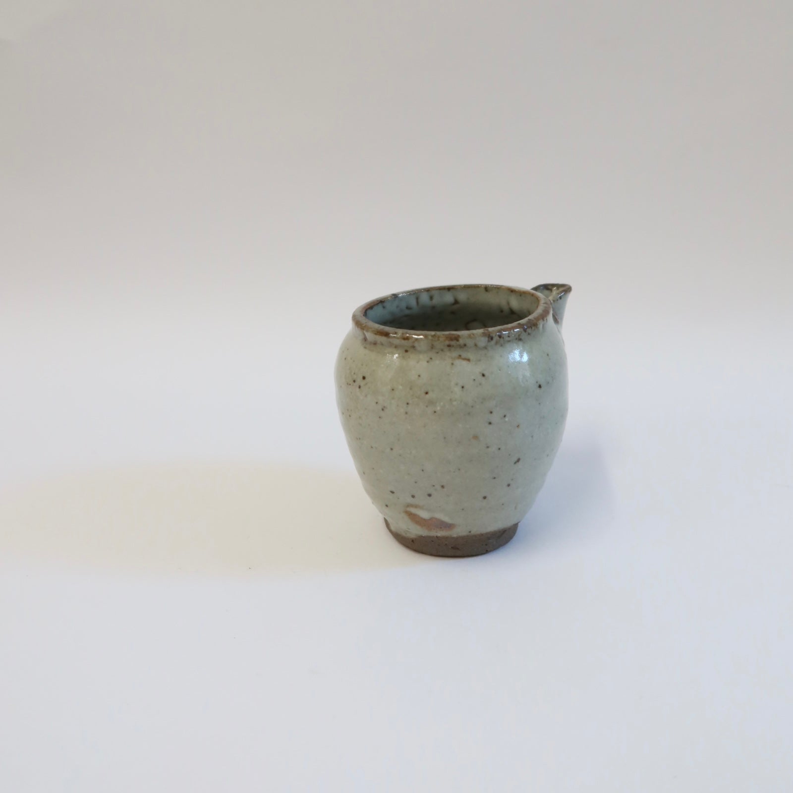 Japanese Ash-Glazed Kataguchi Pouring Vessel