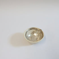Japanese Ceramic Tea Cup with Silver Swirl