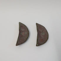 Japanese Ash-Glazed Ceramic Mame (Bean) Dish