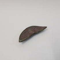 Japanese Ash-Glazed Ceramic Mame (Bean) Dish