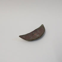 Japanese Ash-Glazed Ceramic Mame (Bean) Dish