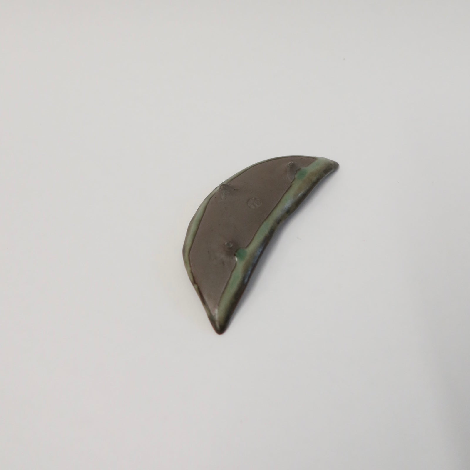 Japanese Ash-Glazed Ceramic Mame (Bean) Dish