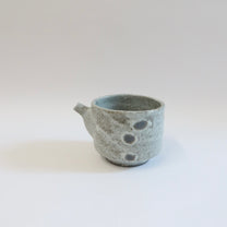 Japanese Shigaraki Katakuchi Bowl with Ash-White Glaze