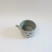 Japanese Shigaraki Katakuchi Bowl with Ash-White Glaze
