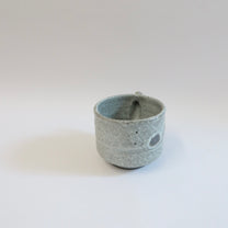 Japanese Shigaraki Katakuchi Bowl with Ash-White Glaze
