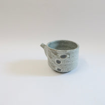 Japanese Shigaraki Katakuchi Bowl with Ash-White Glaze