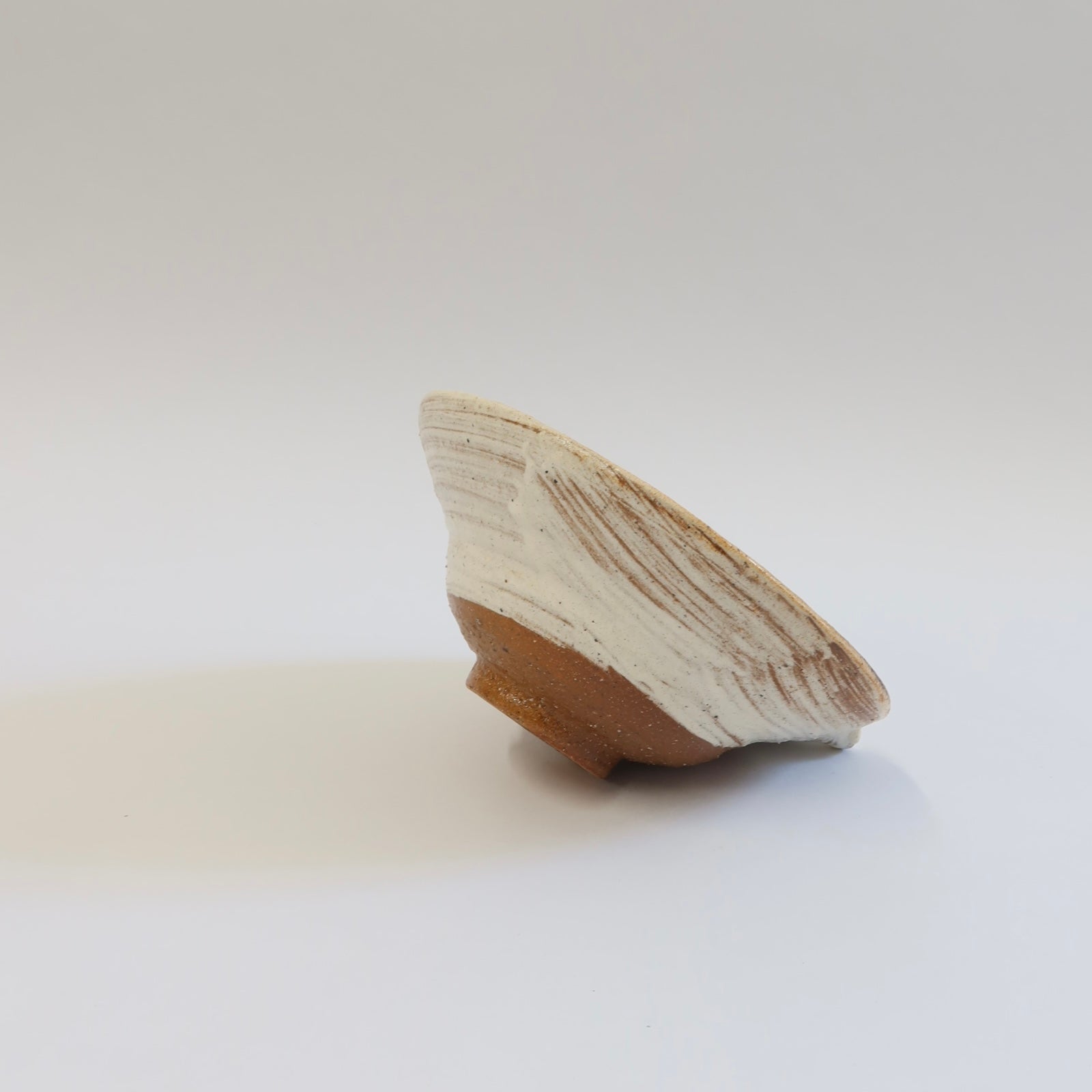 Korean Wood-fired Guiyal Buncheong Spouted Tea Bowl
