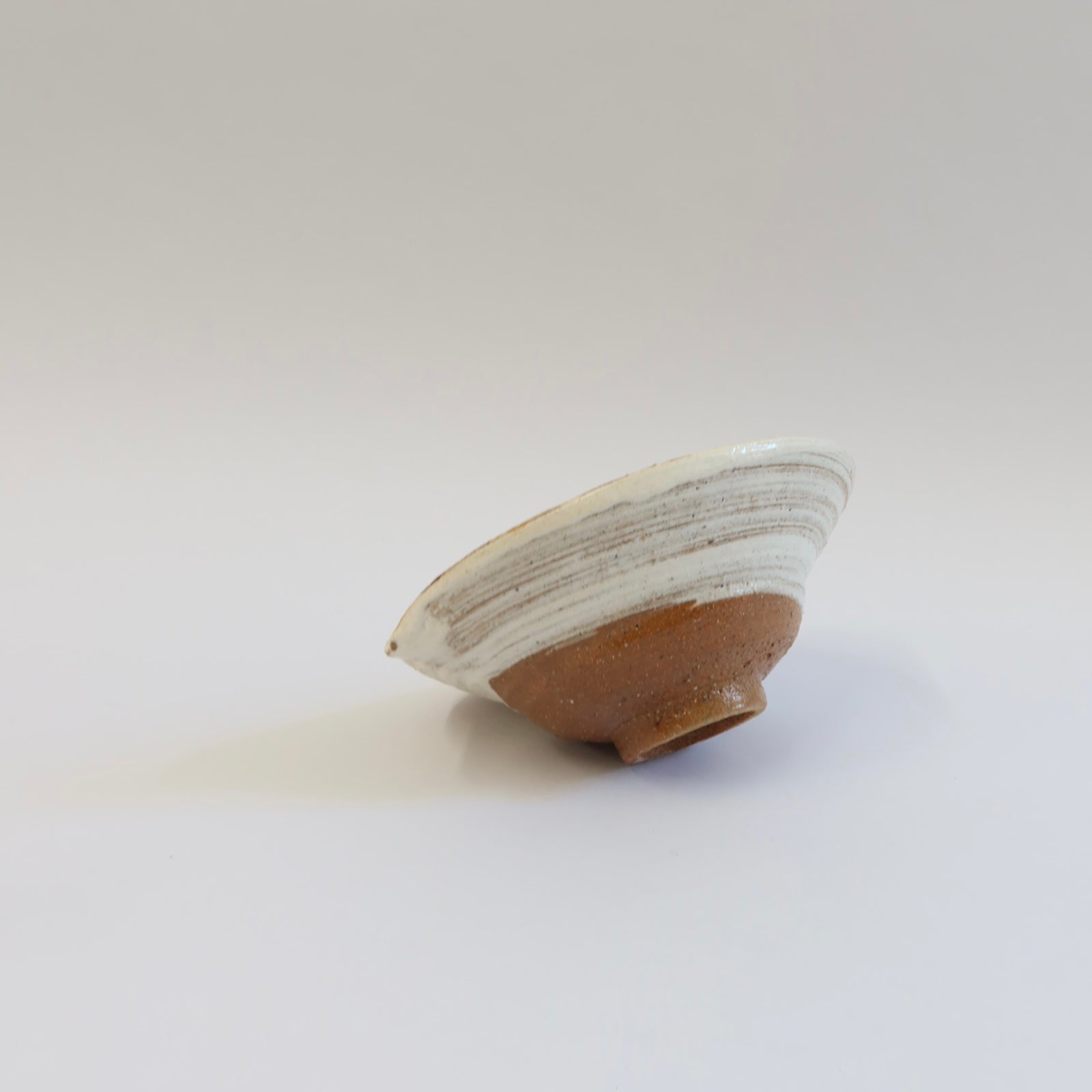 Korean Wood-fired Guiyal Buncheong Spouted Tea Bowl