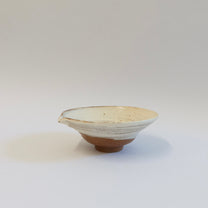 Korean Wood-fired Guiyal Buncheong Spouted Tea Bowl