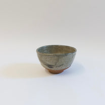 Japanese Shigaraki Ash-Glazed Tea Bowl with Brushwork