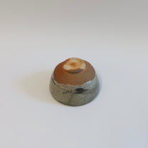 Japanese Shigaraki Ash-Glazed Tea Bowl with Brushwork