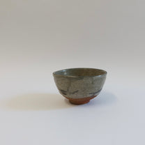 Japanese Shigaraki Ash-Glazed Tea Bowl with Brushwork