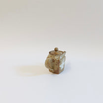 Korean Wood-Fired Sanggam Inlaid Bird Teapot