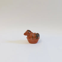 Japanese Raku  kōgō (香合), Fiery Horse