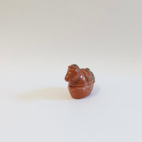 Japanese Raku  kōgō (香合), Fiery Horse