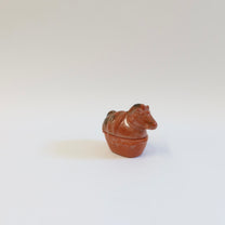 Japanese Raku  kōgō (香合), Fiery Horse