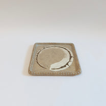 Japanese Square Ceramic Plate with Brushwork