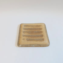 Japanese Square Ceramic Plate with Brushwork