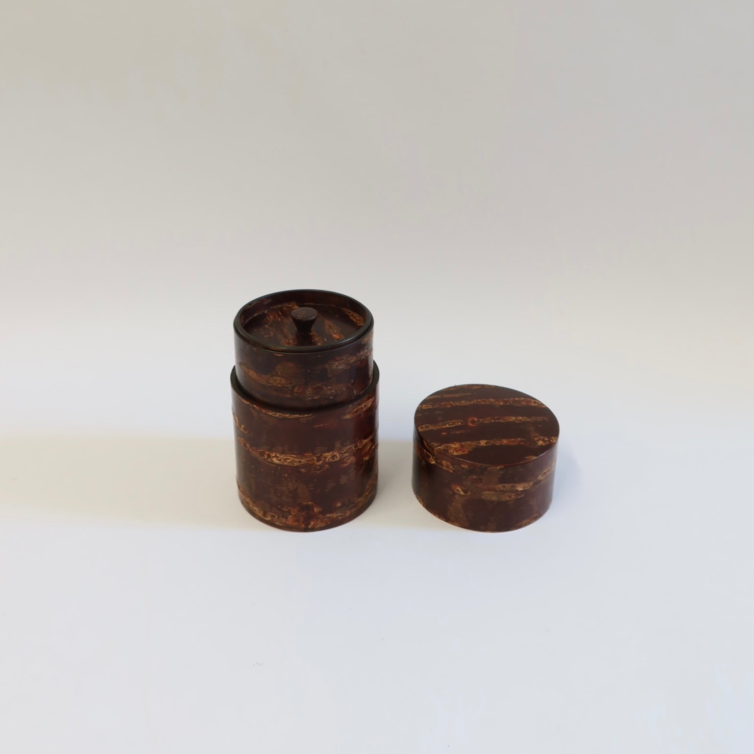 Japanese Wild Cherry Bark Tea Canister, 2 Sizes