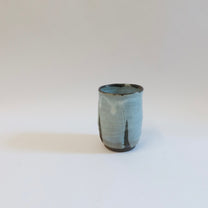 Japanese Iron-Painted Ash Glazed Yunomi/Tea Cup