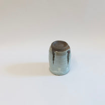 Japanese Iron-Painted Ash Glazed Yunomi/Tea Cup