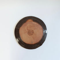 Japanese Silver Brush Shigaraki Plate