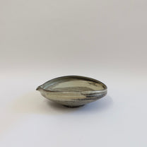 Japanese Shigaraki Ceramic Katakuchi Shallow Bowl