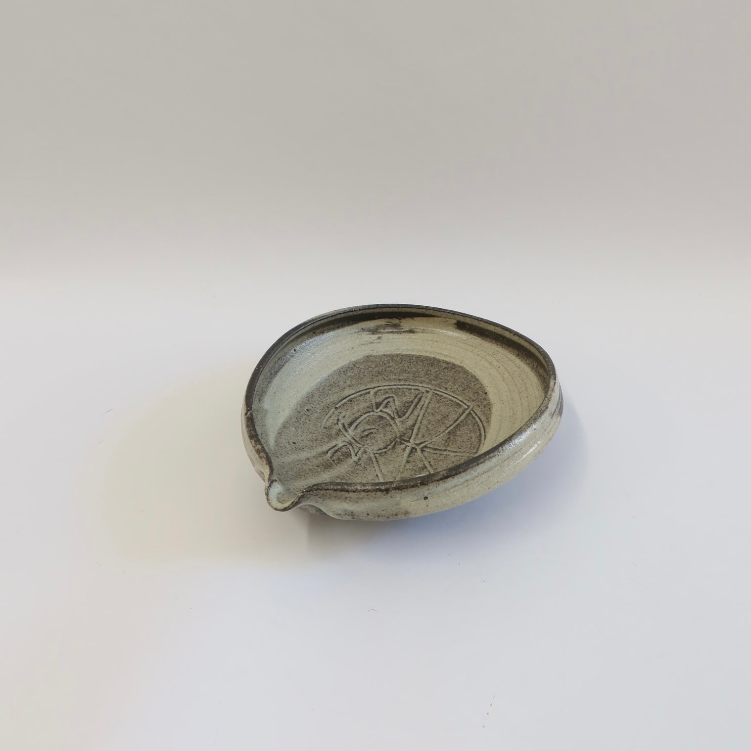 Japanese Shigaraki Ceramic Katakuchi Shallow Bowl
