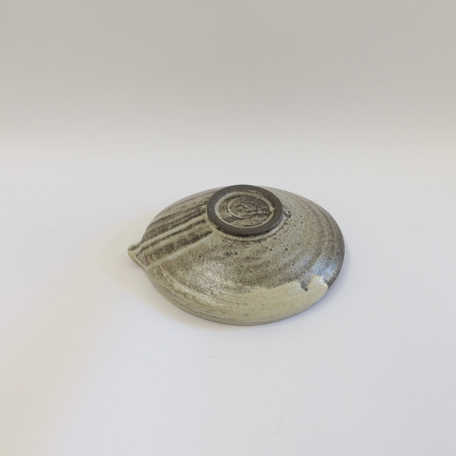 Japanese Shigaraki Ceramic Katakuchi Shallow Bowl