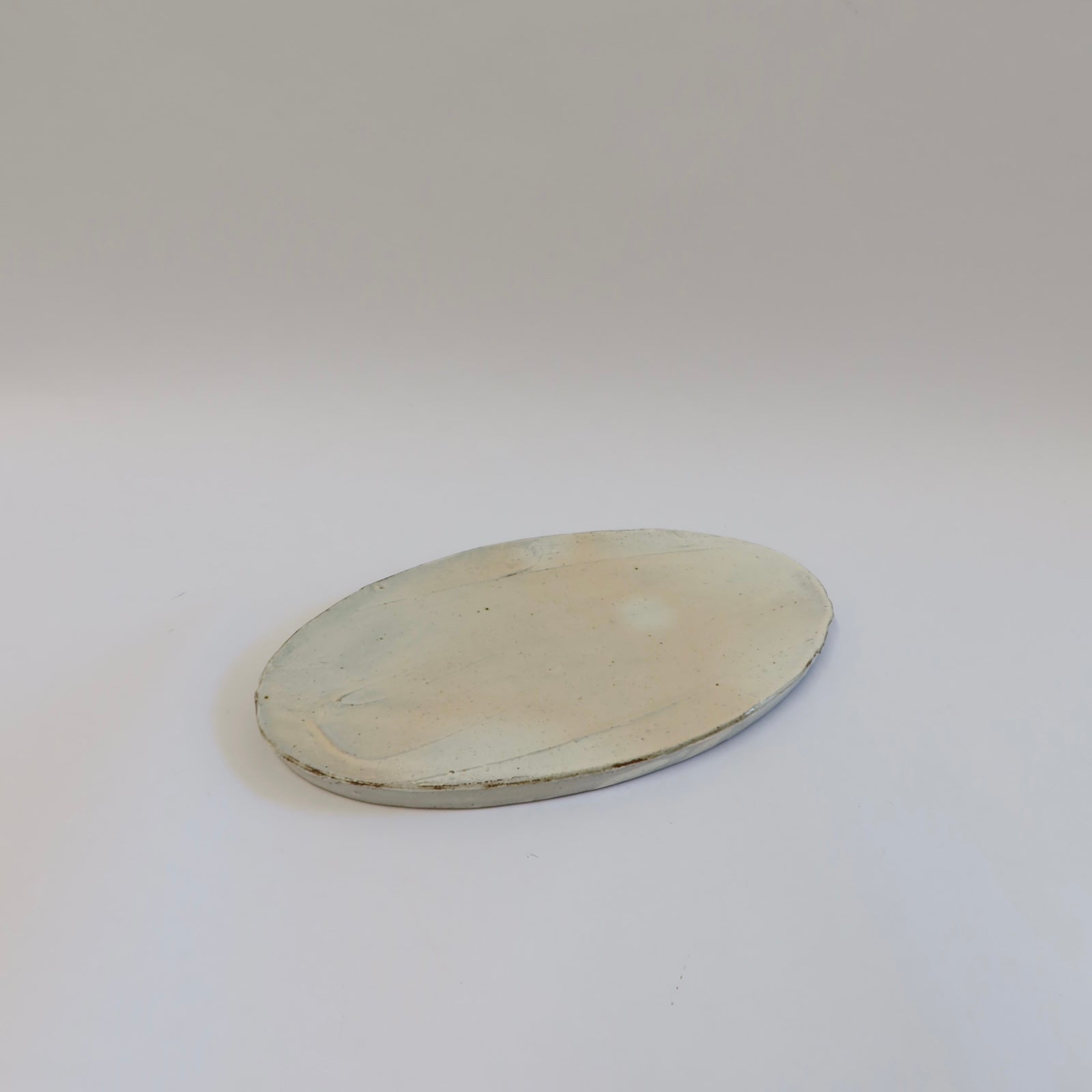 Korean Buncheong Texturized Oval Plate, M