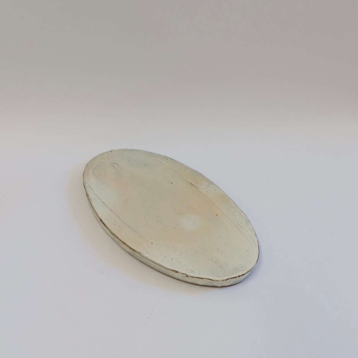 Korean Buncheong Texturized Oval Plate, M